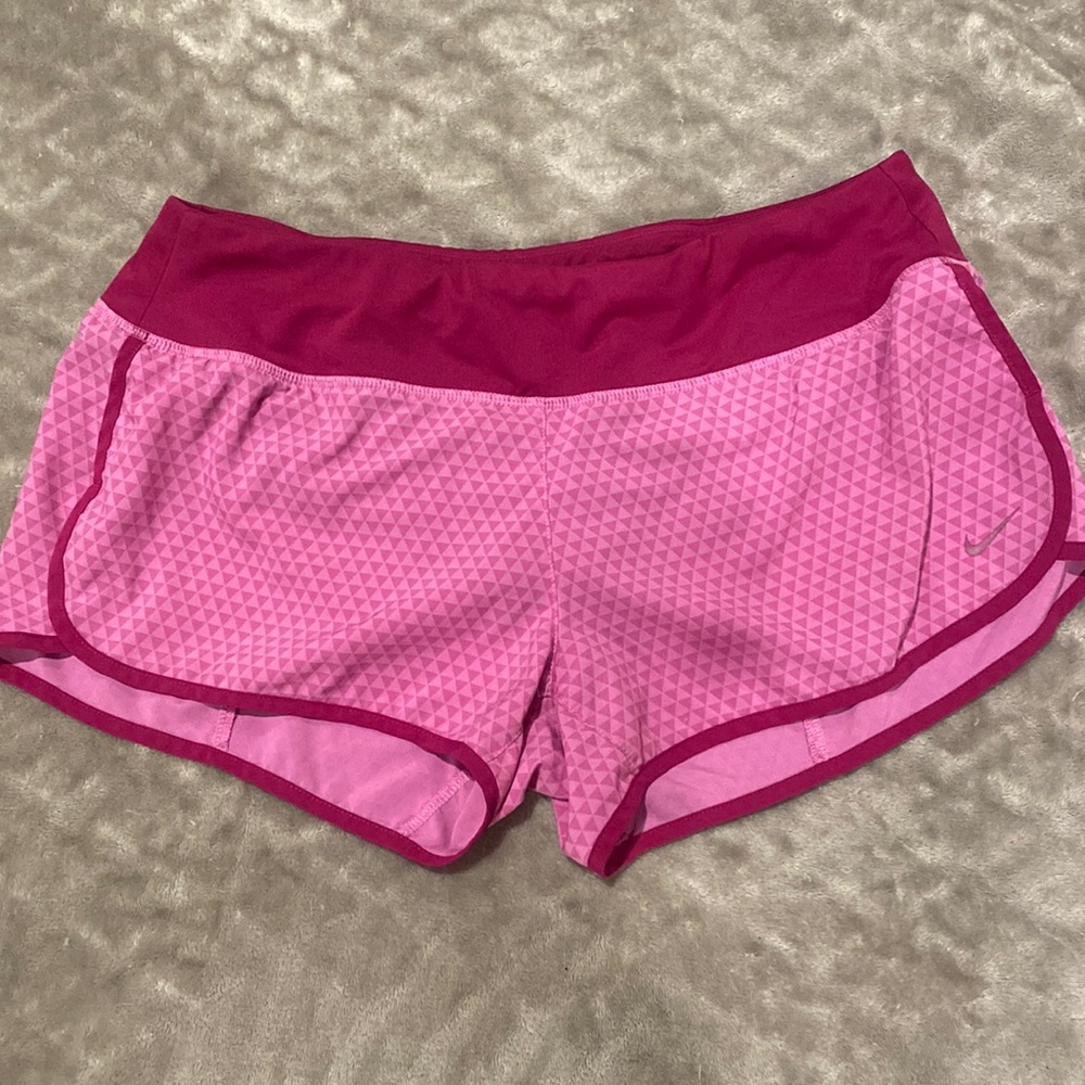 Nike Pink Athletic Running Shorts - Two-Tone Pink